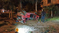 Samsun'da araç takla attı: 2 ölü, 1 yaralı