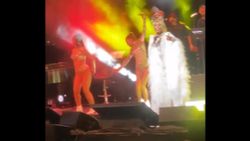 Ajda Pekkan, konserde bacaklarını gösterdi