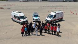 Gaziantep'te ambulans şoförlerinin eğitim görüntüleri