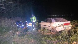 Nevşehir'de araç tarlaya uçtu, sürücü yaralandı