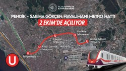 Pendik-Sabiha Gökçen Havalimanı metrosu 2 Ekim'de açılacak