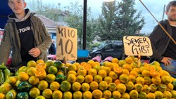 Düzce'de kışlık sebze ve meyveler pazara inmeye başladı