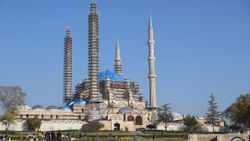 Selimiye Camisi'nde restorasyon sürüyor