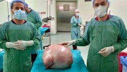 Tekirdağ’da, hastanın karnından 35 kilogram kitle çıkarıldı