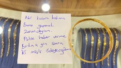 Zonguldak'ta 'Bunu yapmak zorundayım' notuyla kuyumcudan bilezik çalma