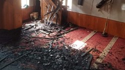 Kahramanmaraş'ta küle dönen camide Kur'an-ı Kerim zarar görmedi