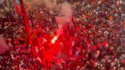 Fas'ta çeyrek final kutlamaları