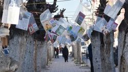 Manisa'da ağaçlar 'kitap' açtı