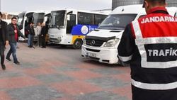 Okul servis araçları jandarmanın takibinde
