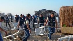 Sarımsaklı Plajı'nda şezlong operasyonu