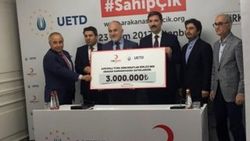Avrupalı Türkler'den Kızılay'a 3 milyon TL bağış