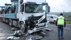 Bolu'da iki tır çarpıştı: 1 yaralı