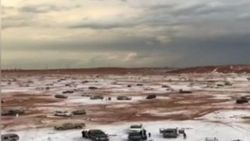 Birleşik Arap Emirlikleri'nde kar sürprizi