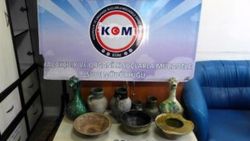 Bolu'da otomobilde 25 parça tarihi eser bulundu