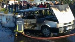 Antalya'da LPG'li otomobil küle döndü