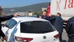 TEM'de ters yönden giden araç panik yarattı