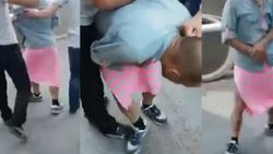 Yakaladıkları uyuşturucu satıcısını etek giydirip dövdüler