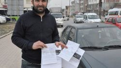 2 dakika arayla 611 lira ceza yedi