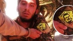 YPG'li teröristin üzerindeki Öcalan arması