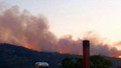 Samos Adası’ndan yükselen alevler Kuşadası’ndan görüldü