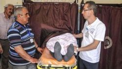 Isparta'da bir hasta sandığa sedyeyle geldi