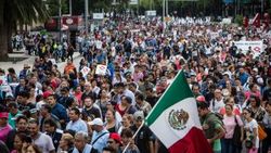 Meksika'da NAFTA görüşmelerine karşı protesto