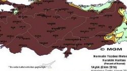 Meteoroloji'den kuraklık haritası