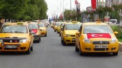 Çorlulu taksicilerden teröre kornalı protesto