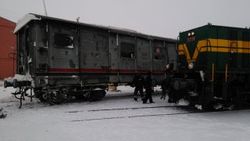 Kars'ta tren raydan çıktı