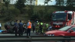 TEM'de trafik kazası: 1 kişi hayatını kaybetti