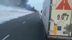Kazakistan'da yanan otobüste 52 kişi öldü