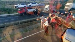 Otomobil şarampole devrildi: 1 ölü 4 yaralı