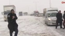 Yavuz Sultan Selim Köprüsü yolunda trafik durdu