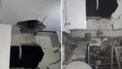 Suriye’den atılan roket evin tavanını deldi