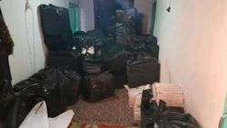 Suriyeliye ait evde 40 bin paket sigara ele geçirildi
