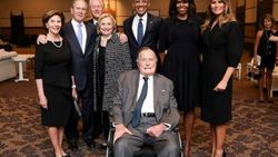 First Lady Bush'un cenazesinde 4 eski ABD Başkanı