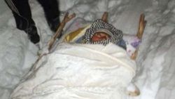 Hakkari'de köylülerin kızakla hasta taşıma mücadelesi