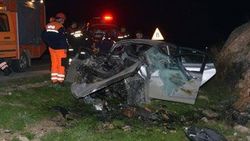 Adana'da otomobil kayaya çarptı: 2 ölü