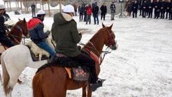 Erzurum'da atlı hafızlar yola çıktı