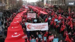 Çorum'da milli birlik yürüyüşü