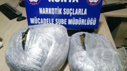Konya'da valiz içerisinde 10 kilo esrar ele geçirildi
