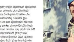 Şehit askerin annesine hüzünlü mesaj