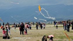 Balıkesir'de çocuklar için bin uçurtma uçuruldu