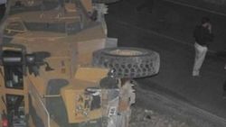 Tekirdağ'da askeri araç devrildi