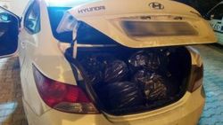 Sivas'ta bir otomobilin bagajından 55 kilo esrar çıktı