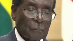 Zimbabve lideri Mugabe ayakta uyudu