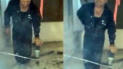 Beton matkabıyla halay çeken Bayburtlu İZLE