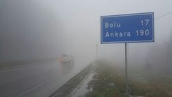 Bolu Dağı'nda görüş mesafesi düştü