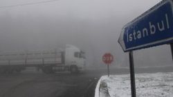 Bolu Dağı’nda kar yağışı