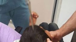 6 yaşındaki çocuğun kafasına makas saplandı
